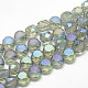 Frosted Electroplate Glass Beads Strands EGLA-S147-6mm-M-3