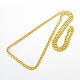 Men's 304 Stainless Steel Curb Chain Necklaces STAS-O037-57G-2