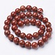 Natural Red Jasper Round Beads Strands X-GSR10mmC011-3