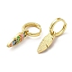 Real 18K Gold Plated Brass Dangle Hoop Earrings EJEW-L268-008G-02-2