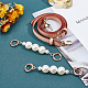 Asas de cuero de la pu y conjuntos de cadena de correa de bolso de perlas de perlas abs FIND-PH0001-35-2