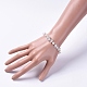 Natural Quartz Crystal Chip Beaded Bracelets BJEW-JB04933-02-4