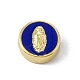 Emaille-Perlen aus echtem 18 Karat vergoldetem Messing KK-A170-02G-04-1