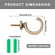 Spritewelry 16Pcs 2 Style Zinc Alloy Hook Hanger FIND-SW0001-04AB-3