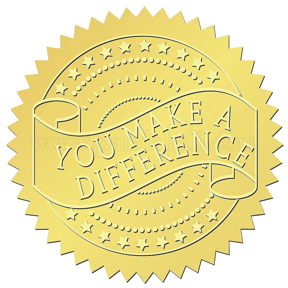 Wholesale CRASPIRE 408Pcs You Make a Difference Gold Foil Embossed